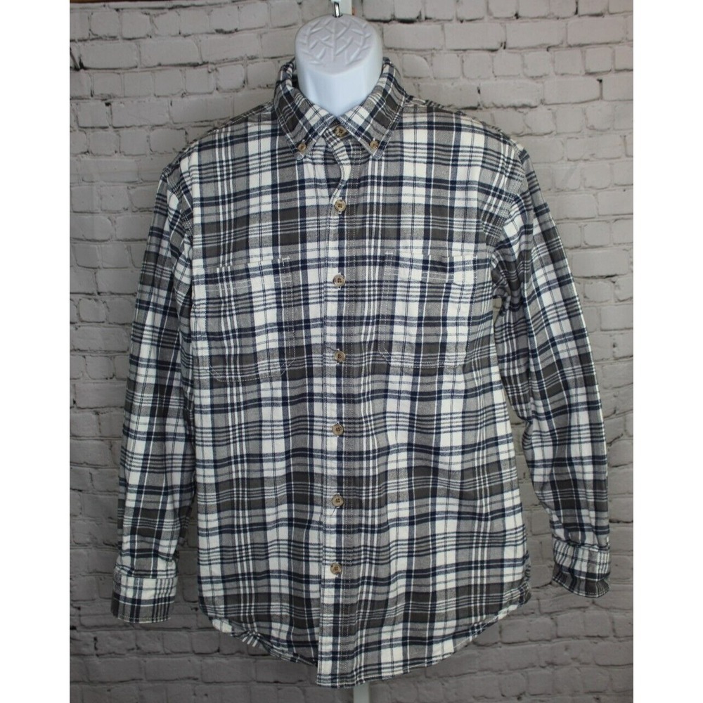 Ridgecut Toughwear Heavyweight Flannel Shirt Mens L 100% Cotton Plaid Workwear